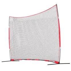 VEVOR Barricade Backstop Net, 16x10 ft Ball Sports Barrier Netting, Portable Practice Equipment with Carry Bag, Protection Screen for Baseball Softball Lacrosse Soccer Hockey Training, for Backyard