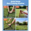 VEVOR Barricade Backstop Net, 20x10 ft Ball Sports Barrier Netting, Portable Practice Equipment with Carry Bag, Protection Screen for Baseball Softball Lacrosse Soccer Hockey Training, for Backyard