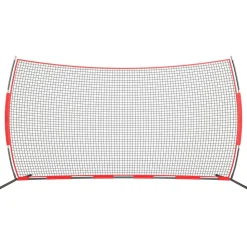 VEVOR Barricade Backstop Net, 20x10 ft Ball Sports Barrier Netting, Portable Practice Equipment with Carry Bag, Protection Screen for Baseball Softball Lacrosse Soccer Hockey Training, for Backyard