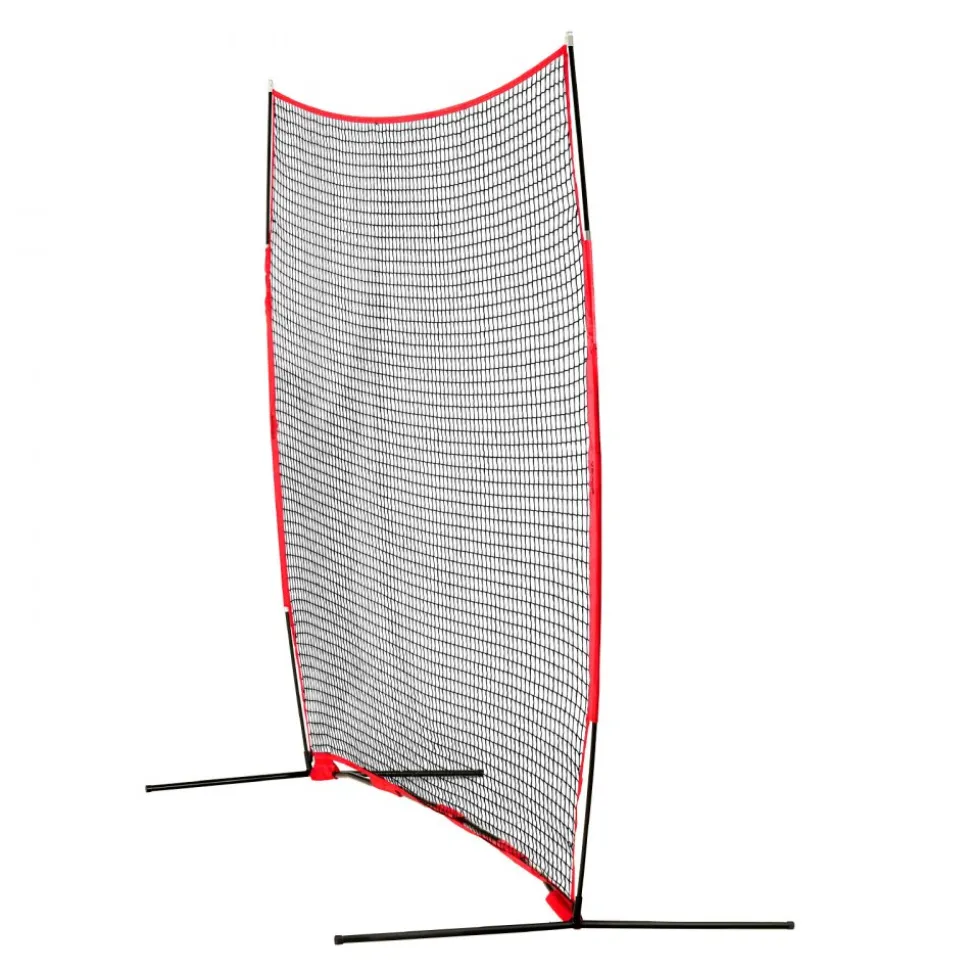 VEVOR Barricade Backstop Net, 12x9 ft Ball Sports Barrier Netting, Portable Practice Equipment with Carry Bag, Protection Screen for Baseball Softball Lacrosse Soccer Hockey Training, for Backyard