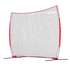 VEVOR Barricade Backstop Net, 12x9 ft Ball Sports Barrier Netting, Portable Practice Equipment with Carry Bag, Protection Screen for Baseball Softball Lacrosse Soccer Hockey Training, for Backyard