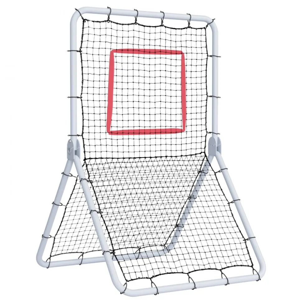 VEVOR Baseball And Softball Rebounder Net, 3.5 x 6 ft PitchBack Baseball Pitching Nest, Softball Pitchback Net, Fielding Trainer, Bounce Back Net for Fielding/Throwing Practice, 5 Adjustable Angles