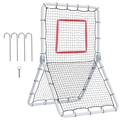 VEVOR Baseball And Softball Rebounder Net, 3.5 x 6 ft PitchBack Baseball Pitching Nest, Softball Pitchback Net, Fielding Trainer, Bounce Back Net for Fielding/Throwing Practice, 5 Adjustable Angles