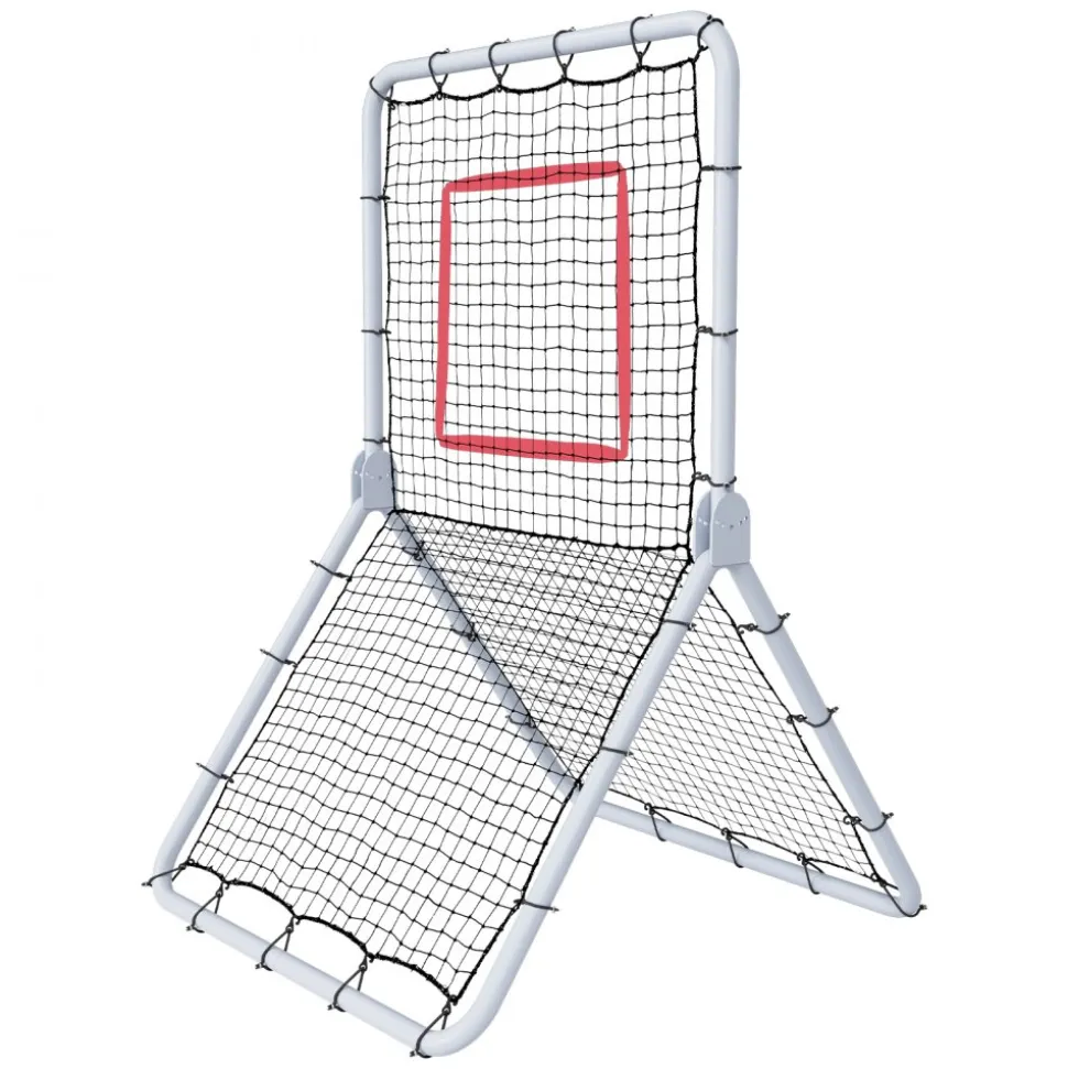 VEVOR Baseball And Softball Rebounder Net, 3.5 x 6 ft PitchBack Baseball Pitching Nest, Softball Pitchback Net, Fielding Trainer, Bounce Back Net for Fielding/Throwing Practice, 5 Adjustable Angles
