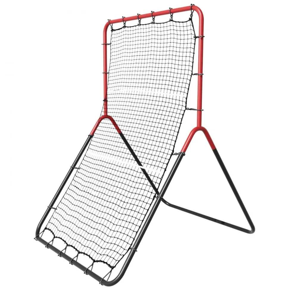 VEVOR Baseball And Softball Rebounder Net, 3 x 4.5 ft PitchBack Baseball Pitching Nest, 3-Way Baseball, Softball Pitchback Net, Fielding Trainer, Bounce Back Net for Fielding/Throwing Practice
