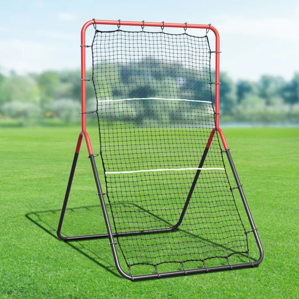VEVOR Baseball And Softball Rebounder Net, 3 x 4.5 ft PitchBack Baseball Pitching Nest, 3-Way Baseball, Softball Pitchback Net, Fielding Trainer, Bounce Back Net for Fielding/Throwing Practice