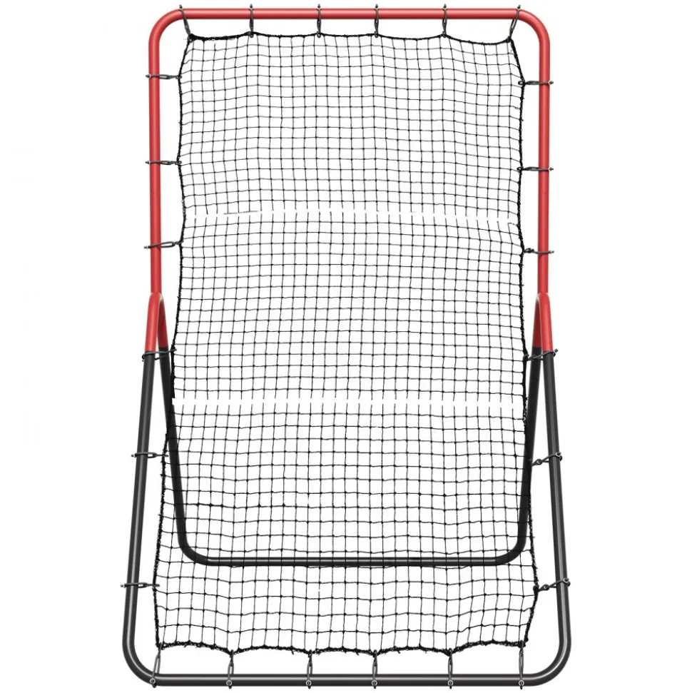 VEVOR Baseball And Softball Rebounder Net, 3 x 4.5 ft PitchBack Baseball Pitching Nest, 3-Way Baseball, Softball Pitchback Net, Fielding Trainer, Bounce Back Net for Fielding/Throwing Practice