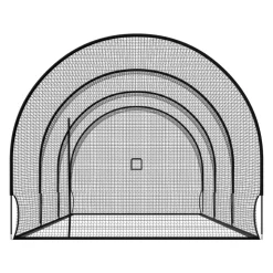 VEVOR Baseball Batting Cage, 33.0 x 12.0 x 9.8 FT Freestanding Portable Batting Cage, Hitting Cages with 4-Ply Knotless Polyester & Pitching Machine Opening, Battings Cages Netting for Indoor Outdoor