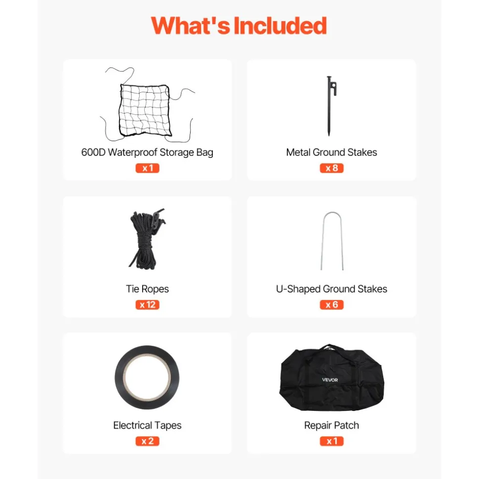 VEVOR Baseball Batting Cage, 19.9 x 12.0 x 8.2 FT Freestanding Portable Batting Cage, Hitting Cages with 30-Ply Knotted HDPE & Pitching Machine Opening, Battings Cages Netting for Indoor Outdoor