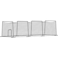 VEVOR Baseball Batting Cage, 39.4 x 12.1 x 10.2 FT Freestanding Portable Batting Cage, Hitting Cages with 45-Ply Knotted HDPE & Long Positioning Ropes, Battings Cages Netting for Indoor Outdoor