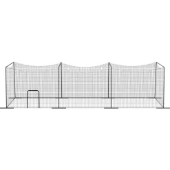 VEVOR Baseball Batting Cage, 39.4 x 12.1 x 10.2 FT Freestanding Portable Batting Cage, Hitting Cages with 45-Ply Knotted HDPE & Long Positioning Ropes, Battings Cages Netting for Indoor Outdoor