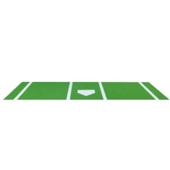 VEVOR Baseball Hitting Mat, 12x6 ft Batting Cage Mat, Batters Box Turf Mats, Softball Batting Practice Equipment with Home Plate and Anti Fade Turf, Portable Training Aid for Indoor Outdoor, Green