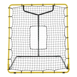 VEVOR Baseball Softball Rebounder Net 4 x 4.5 ft Pitch Back Trainer Target, 4 Adjustable Angles with Strike Zone, Steel Frame, Bounce Back Net for Pitching & Fielding Training, Return Practice