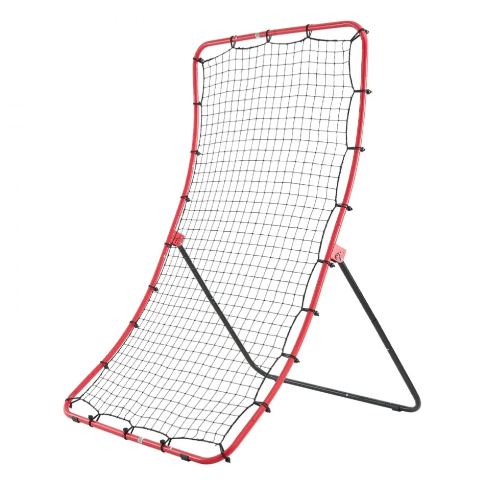 VEVOR Baseball Softball Rebounder Net 4 x 5.5 ft Pitch Back Trainer, 5 Adjustable Angles, Heavy-duty Steel Frame, All Angle Bounce Back Net for Pitching & Fielding Training Aid, Return Practice