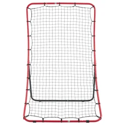 VEVOR Baseball Softball Rebounder Net 4 x 5.5 ft Pitch Back Trainer, 5 Adjustable Angles, Heavy-duty Steel Frame, All Angle Bounce Back Net for Pitching & Fielding Training Aid, Return Practice