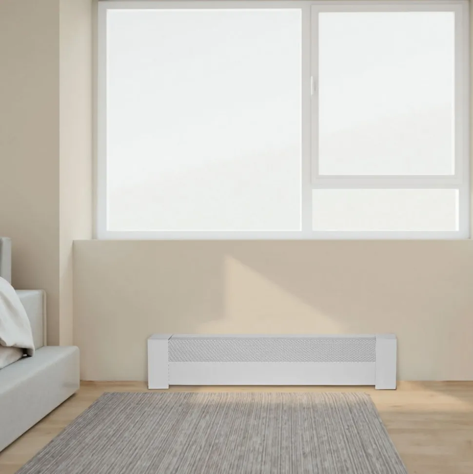 VEVOR Baseboard Heater Covers, Basic Series 3 ft Standard Electric Heating Unit Front Cover for Home Improvement, Heavy-duty Steel, Easy Installation for Bedroom Replacing Old Cover, White