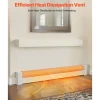 VEVOR Baseboard Heater Covers, Basic Series 5 ft Standard Electric Heating Unit Front Cover for Home Improvement, Heavy-duty Steel, Easy Installation for Bedroom Replacing Old Cover, White