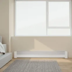 VEVOR Baseboard Heater Covers, Basic Series 5 ft Standard Electric Heating Unit Front Cover for Home Improvement, Heavy-duty Steel, Easy Installation for Bedroom Replacing Old Cover, White