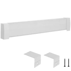VEVOR Baseboard Heater Covers, Basic Series 6 ft Standard Electric Heating Unit Front Cover for Home Improvement, Heavy-duty Steel, Easy Installation for Bedroom Replacing Old Cover, White