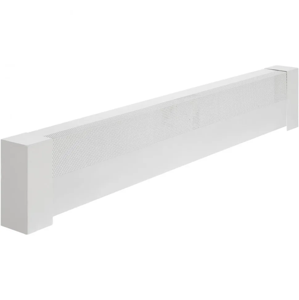 VEVOR Baseboard Heater Covers, Basic Series 4 ft Standard Electric Heating Unit Front Cover for Home Improvement, Heavy-duty Steel, Easy Installation for Bedroom Replacing Old Cover, White
