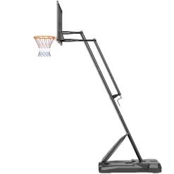 VEVOR Basketball Hoop, 7.6-10 ft Adjustable Height Portable Backboard System, 54 inch Basketball Hoop & Goal, Kids & Adults Basketball Set with Wheels, Stand, and Fillable Base, for Outdoor/Indoor