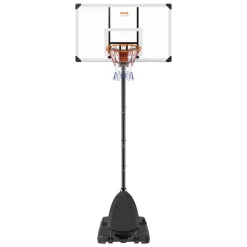 VEVOR Basketball Hoop, 7.6-10 ft Adjustable Height Portable Backboard System, 54 inch Basketball Hoop & Goal, Kids & Adults Basketball Set with Wheels, Stand, and Fillable Base, for Outdoor/Indoor