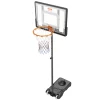 VEVOR Basketball Hoop, 4-10 ft Adjustable Height Portable Backboard System, 44 inch Basketball Hoop & Goal, Kids & Adults Basketball Set with Wheels, Stand, and Fillable Base, for Outdoor/Indoor