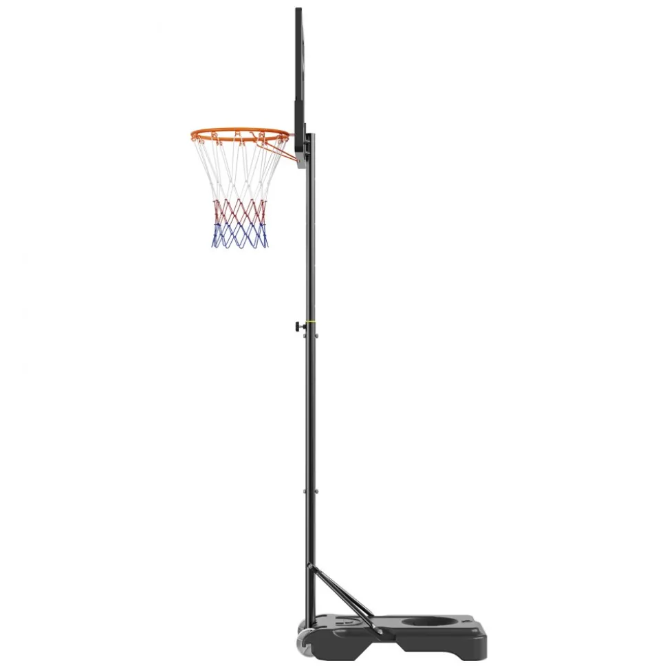 VEVOR Basketball Hoop, 4-10 ft Adjustable Height Portable Backboard System, 44 inch Basketball Hoop & Goal, Kids & Adults Basketball Set with Wheels, Stand, and Fillable Base, for Outdoor/Indoor