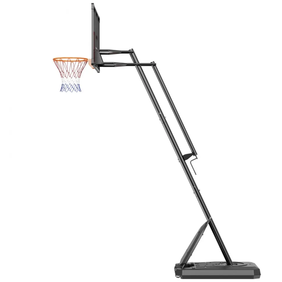 VEVOR Basketball Hoop, 7.6-10 ft Adjustable Height Portable Backboard System, 50 inch Basketball Hoop & Goal, Kids & Adults Basketball Set with Wheels, Stand, and Fillable Base, for Outdoor/Indoor