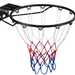 VEVOR Basketball Rim, Wall Door Mounted Basketball Hoop, Heavy Duty Q235 Basketball Flex Rim Goal Replacement with Net and Double Spring, Standard 18" Indoor Outdoor Hanging Hoop for Kids Adults
