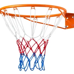 VEVOR Basketball Rim, Wall Door Mounted Basketball Hoop, Heavy Duty Q235 Basketball Flex Rim Goal Replacement with Net, Standard 18