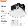 VEVOR Bathroom Exhaust Fan, 110 CFM High-Efficiency Ventilation, 1.5sones Low Noise Operation All-Copper Motor, Energy-Saving Bathroom Ceiling Fan, No Need For Attic Access, For Various Ceilings