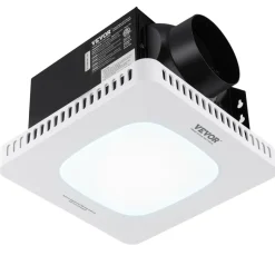 VEVOR Bathroom Exhaust Fan, 110 CFM High-Efficiency Ventilation, 1.5sones Low Noise Operation All-Copper Motor, Energy-Saving Bathroom Ceiling Fan, No Need For Attic Access, For Various Ceilings