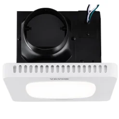 VEVOR Bathroom Exhaust Fan, 110 CFM High-Efficiency Ventilation, 1.5sones Low Noise Operation All-Copper Motor, Energy-Saving Bathroom Ceiling Fan, No Need For Attic Access, For Various Ceilings