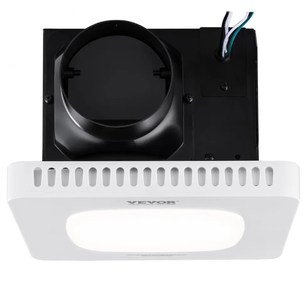 VEVOR Bathroom Exhaust Fan, 110 CFM High-Efficiency Ventilation, 1.5sones Low Noise Operation All-Copper Motor, Energy-Saving Bathroom Ceiling Fan, No Need For Attic Access, For Various Ceilings