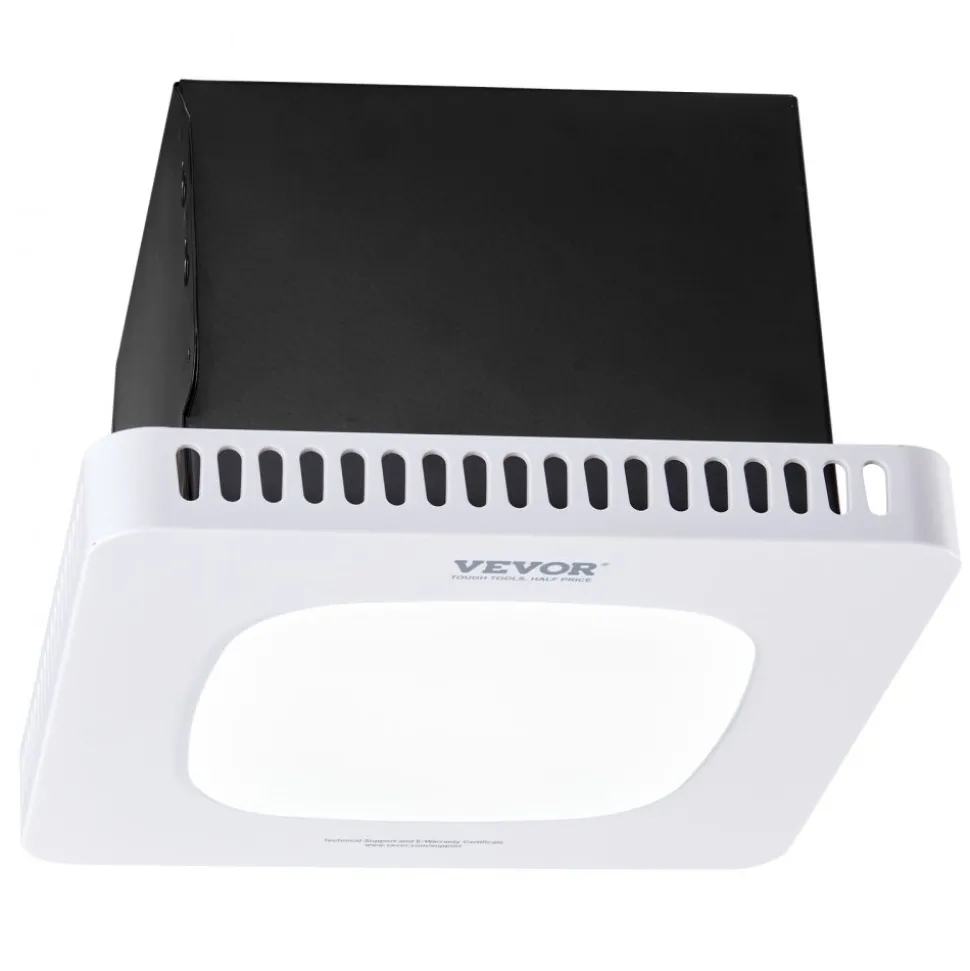 VEVOR Bathroom Exhaust Fan with LED Light, 110 CFM Bathroom Vent Three Gear Color Temp, 1.5 Sones Low-Noise, Premium AC Motor Ceiling Fan for Laundry Room, Storage Room, Home Ventilation, White