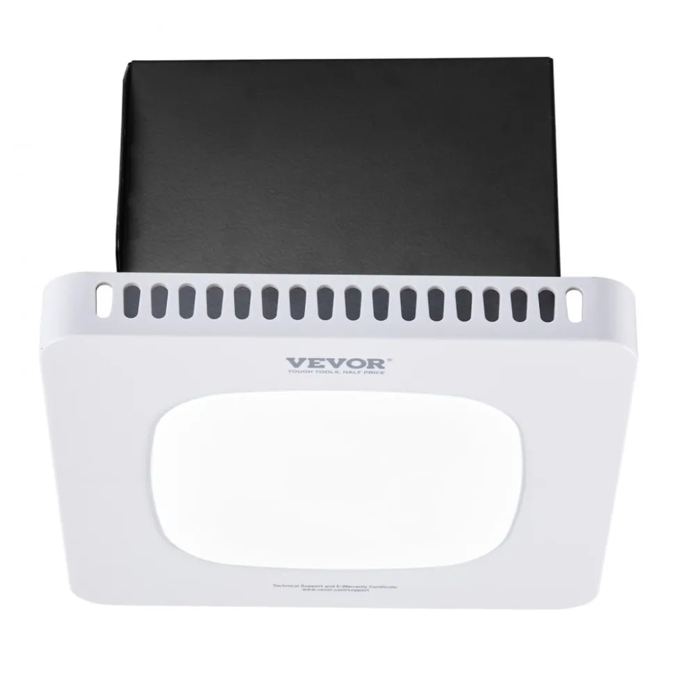 VEVOR Bathroom Exhaust Fan with LED Light, 110 CFM Bathroom Vent Three Gear Color Temp, 1.5 Sones Low-Noise, Premium AC Motor Ceiling Fan for Laundry Room, Storage Room, Home Ventilation, White