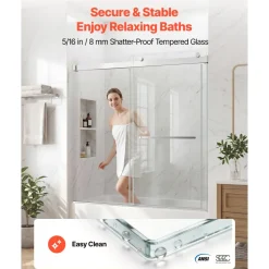 VEVOR Bathtub Shower Door 27.5