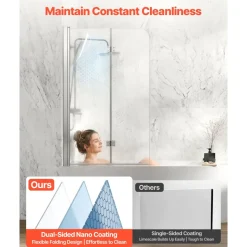 VEVOR Bathtub Shower Door 47
