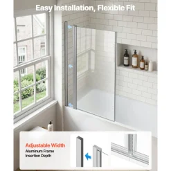 VEVOR Bathtub Shower Door 47