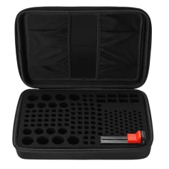 VEVOR Battery Organizer Storage Box, Battery Case Bag with Tester BT-168, Waterproof Batteries Organizer Storage Case with Zipper, Holds 167 Batteries AA AAA C D 9V Button, Black (Box Only)