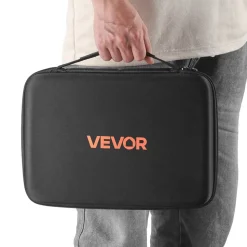 VEVOR Battery Organizer Storage Box, Battery Case Bag with Tester BT-168, Waterproof Batteries Organizer Storage Case with Zipper, Holds 167 Batteries AA AAA C D 9V Button, Black (Box Only)