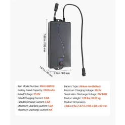 VEVOR Battery Pack for Reclining Furniture, 2500 mAh Rechargeable Recliner Battery Pack, with Universal 2-Pin Connection and LED Display Screen, for Electric Recliner, Sofa, Couch, and Lift Chair