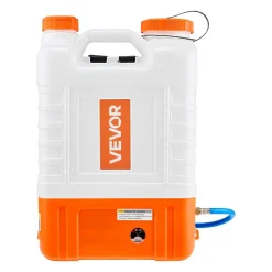 VEVOR Battery Powered Backpack Sprayer with Cart, 0-94 PSI Adjustable Pressure, 4 Gallon Tank on Wheels, with 8 Nozzles and 2 Wands, 12V 7.2Ah Battery, Wide Mouth Lid for Weeding, Spraying, Cleaning