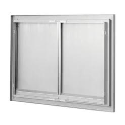 VEVOR BBQ Access Door, 30W x 21H Inch Double Outdoor Kitchen Door, Stainless Steel Flush Mount Door, Wall Vertical Door with Recessed Handles , for BBQ Island, Grilling Station, Outside Cabinet
