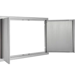VEVOR BBQ Access Door, 36W x 21H Inch Double Outdoor Kitchen Door, Stainless Steel Flush Mount Door, Wall Vertical Door with Recessed Handles , for BBQ Island, Grilling Station, Outside Cabinet