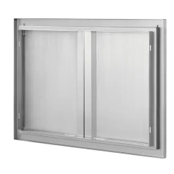 VEVOR BBQ Access Door, 16W x 22H Inch Single Outdoor Kitchen Door, Stainless Steel Flush Mount Door, Wall Vertical Door with Handle, for BBQ Island, Grilling Station, Outside Cabinet