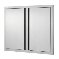 VEVOR BBQ Access Door, 31W x 24H Inch Double Outdoor Kitchen Door, Stainless Steel Flush Mount Door, Wall Vertical Door with Recessed Handles , for BBQ Island, Grilling Station, Outside Cabinet