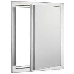 VEVOR BBQ Access Door, 18W x 21H Inch Single Outdoor Kitchen Door, Stainless Steel Flush Mount Door, Wall Vertical Door with Recessed Handle, for BBQ Island, Grilling Station, Outside Cabinet