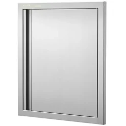VEVOR BBQ Access Door, 18W x 21H Inch Single Outdoor Kitchen Door, Stainless Steel Flush Mount Door, Wall Vertical Door with Recessed Handle, for BBQ Island, Grilling Station, Outside Cabinet